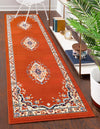 Tabriz Tapestry Collection Area Rug - Azerbaijan (Terracotta) Runner Terracotta  lifestyle 21
