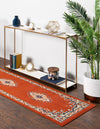 Tabriz Tapestry Collection Area Rug - Azerbaijan (Terracotta) Runner Terracotta  lifestyle 26