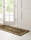 Isfahan Elegance Collection Area Rug - Naghsh-e Jahan (Green) Runner Green  lifestyle 74