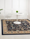 Isfahan Elegance Collection Area Rug - Naghsh-e Jahan (Navy Blue) Square Navy Blue  lifestyle 21