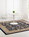 Isfahan Elegance Collection Area Rug - Naghsh-e Jahan (Navy Blue) Square Navy Blue  lifestyle 26