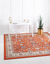 Isfahan Elegance Collection Area Rug - Naghsh-e Jahan (Terracotta) Square Terracotta  lifestyle 16