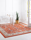 Isfahan Elegance Collection Area Rug - Naghsh-e Jahan (Terracotta) Square Terracotta  lifestyle 20