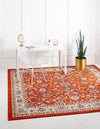 Isfahan Elegance Collection Area Rug - Naghsh-e Jahan (Terracotta) Square Terracotta  lifestyle 37
