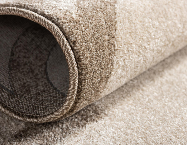 Lattice Gardens Collection Area Rug -  Espaliera Round Beige and Light Brown  lifestyle 223
