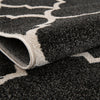 Lattice Gardens Collection Area Rug -  Espaliera Runner Black and White  lifestyle 155