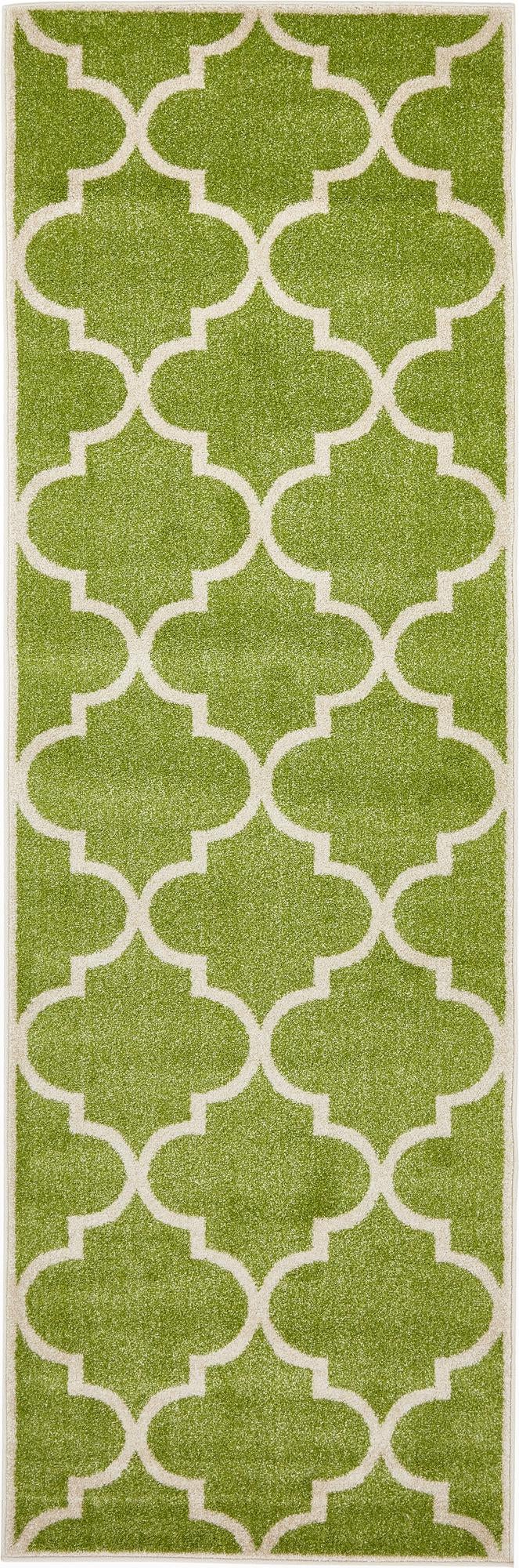 Lattice Gardens Collection Area Rug -  Espaliera Runner Green  lifestyle 68