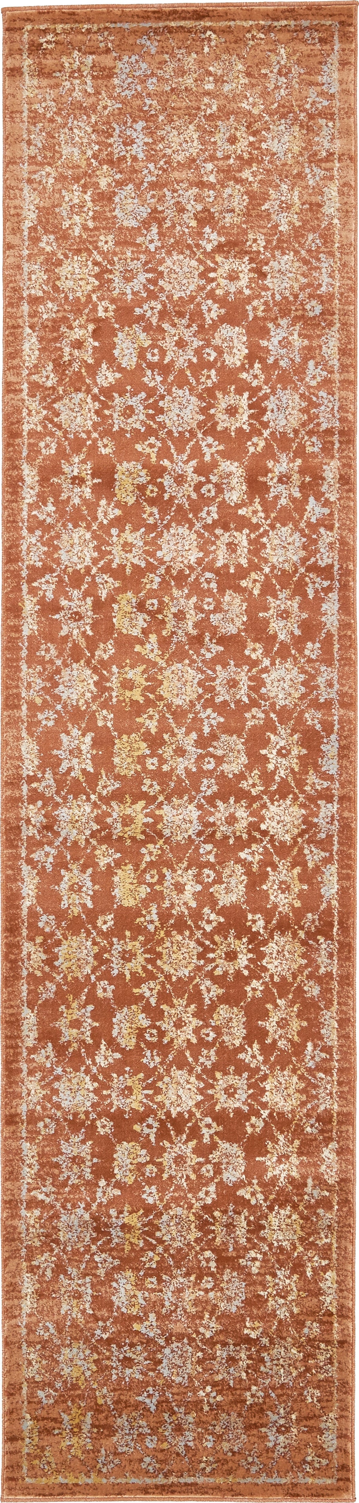 Copenhagen Dahlia Collection Area Rug - Frederiksberg Runner Brick Red  lifestyle 22