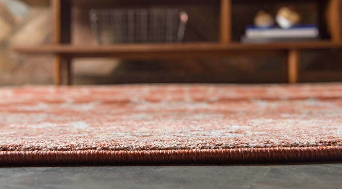 Copenhagen Dahlia Collection Area Rug - Frederiksberg Rectangle Brick Red  lifestyle 7