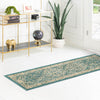 Copenhagen Dahlia Collection Area Rug -  Amager Runner Teal  lifestyle 62