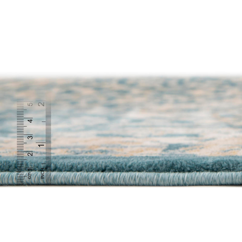 Copenhagen Dahlia Collection Area Rug -  Amager Rectangle Teal  lifestyle 7