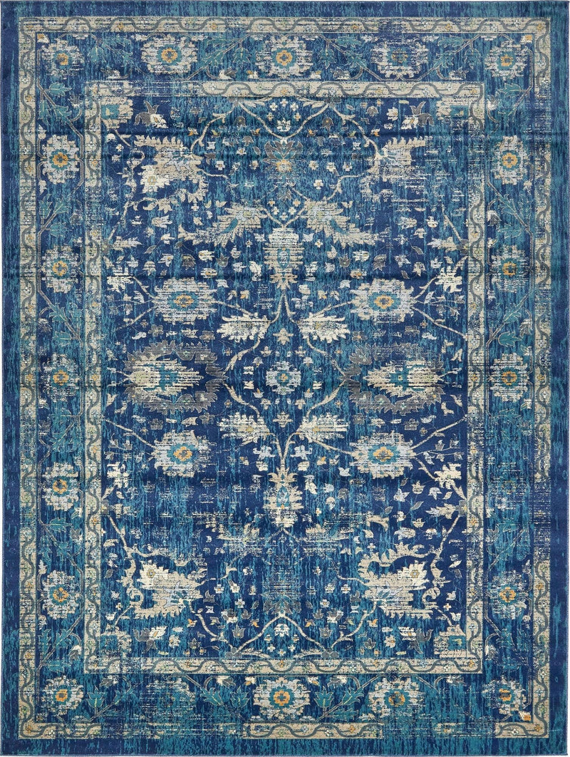 Copenhagen Dahlia Collection Area Rug -  Nørrebro Rectangle Navy Blue Main