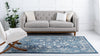 Copenhagen Dahlia Collection Area Rug -  Nørrebro Rectangle Navy Blue  lifestyle 10