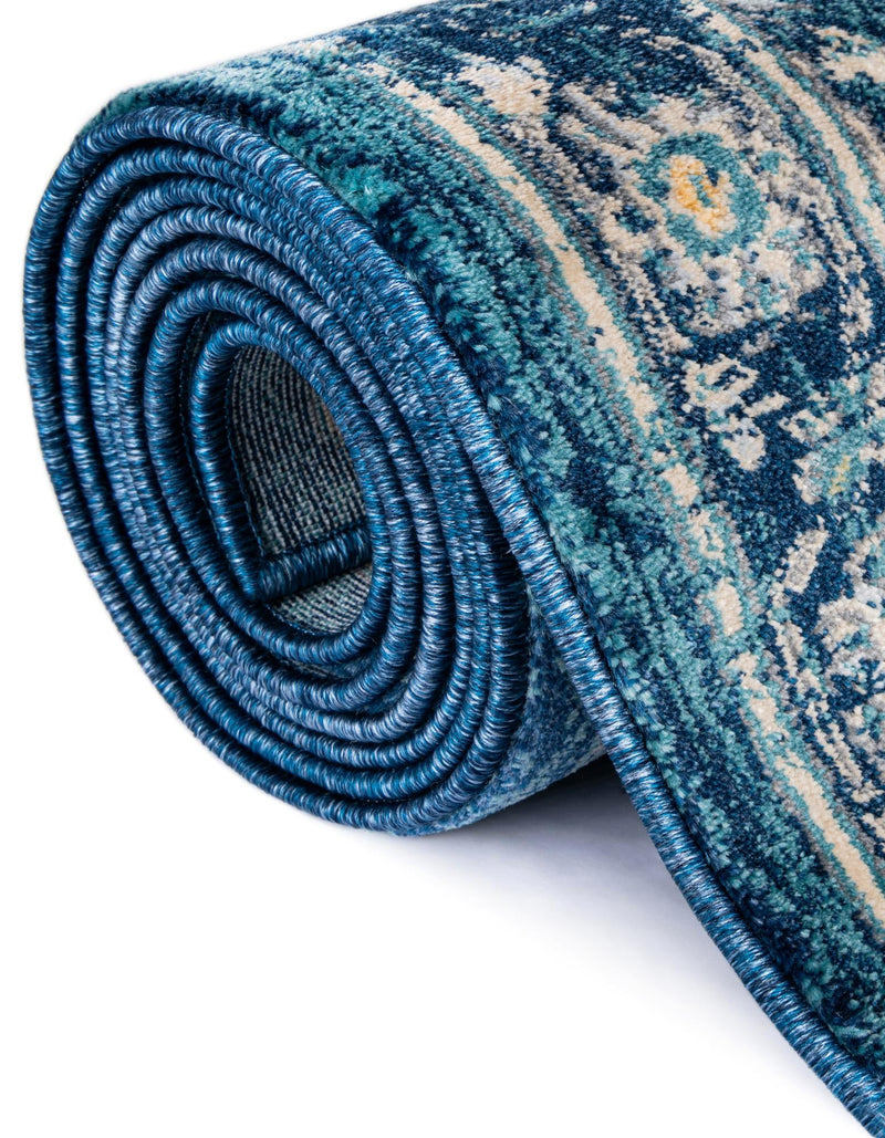 Copenhagen Dahlia Collection Area Rug -  Nørrebro Rectangle Navy Blue  lifestyle 36