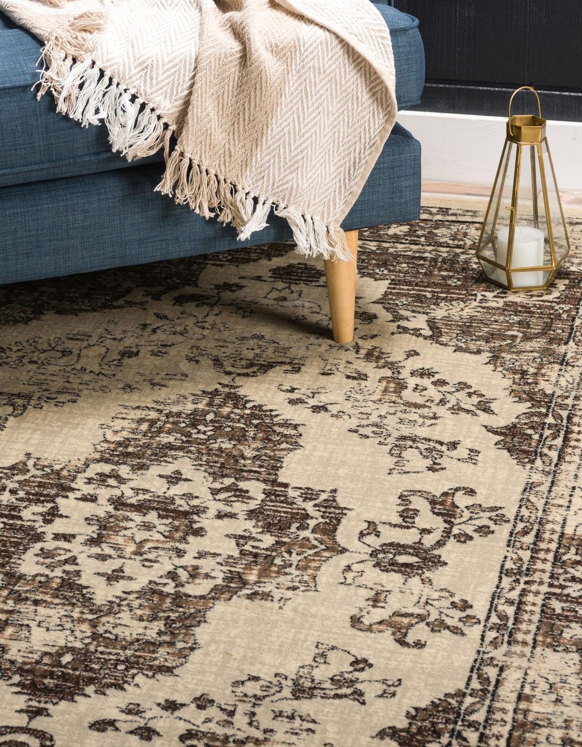 Copenhagen Dahlia Collection Area Rug -  Tårnby Rectangle Beige  lifestyle 4