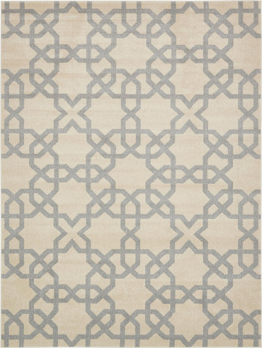 Lattice Gardens Collection Area Rug -  Botanicbay Rectangle Beige Main