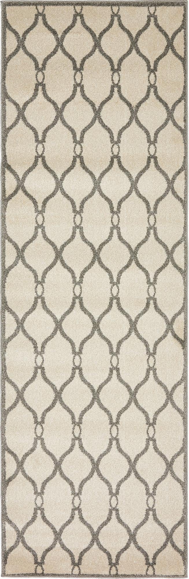 Lattice Gardens Collection Area Rug -  Latticegrove Runner Cream  lifestyle 13