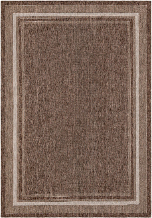 Patio Perimeter Collection Area Rug - Veranda (Brown) Rectangle Brown Main