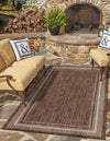Patio Perimeter Collection Area Rug - Veranda (Brown) Rectangle Brown  lifestyle 7