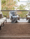 Patio Perimeter Collection Area Rug - Veranda (Brown) Rectangle Brown  lifestyle 14