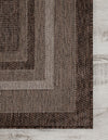 Terrace Fringe Collection Area Rug - Veranda (Brown) Rectangle Brown  lifestyle 6