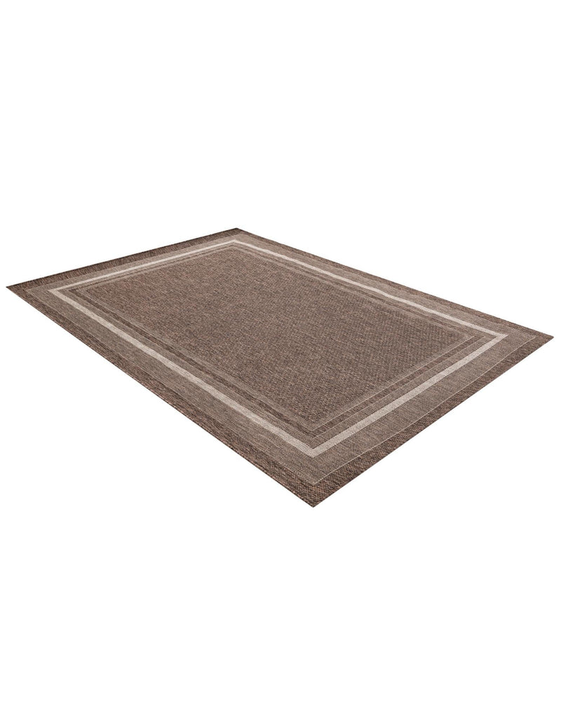 Terrace Fringe Collection Area Rug - Veranda (Brown) Rectangle Brown  lifestyle 3