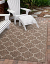 Garden Lattice Oasis Collection Area Rug - Arbor (Brown) Rectangle Brown  lifestyle 11