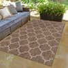 Garden Lattice Oasis Collection Area Rug - Arbor (Brown) Rectangle Brown  lifestyle 25