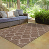 Garden Lattice Oasis Collection Area Rug - Arbor (Brown) Rectangle Brown  lifestyle 26