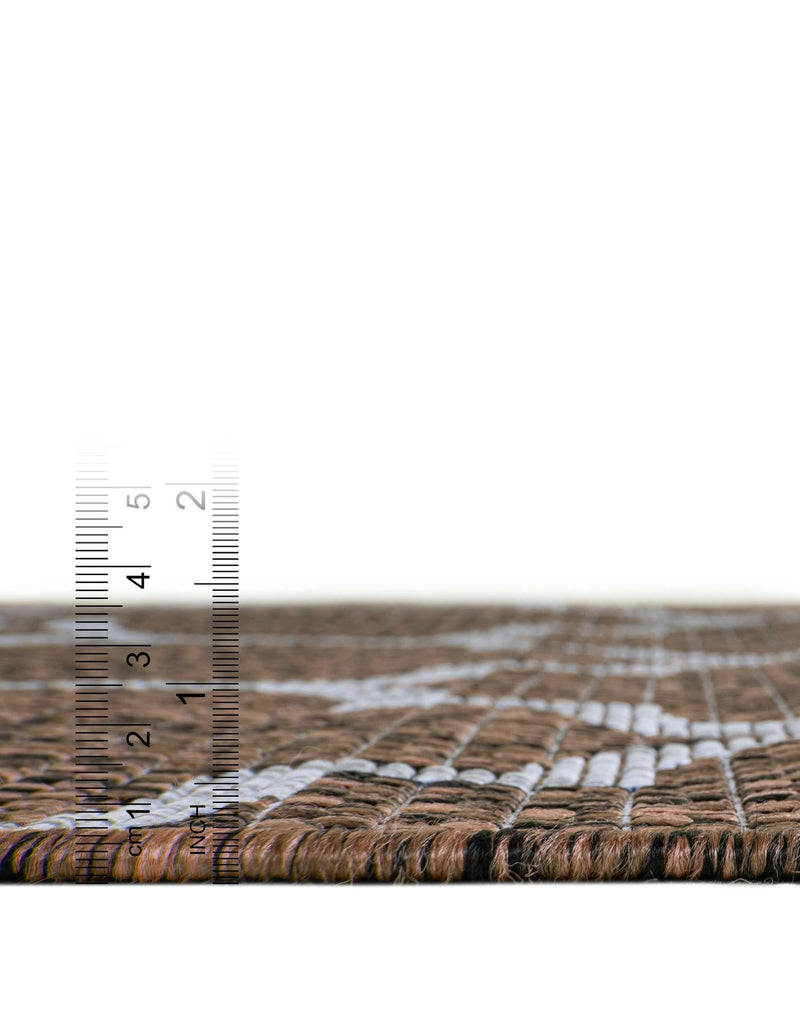 Savannah Pergola Collection Area Rug - Arbor (Brown) Round Brown  lifestyle 54