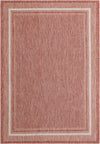 Patio Perimeter Collection Area Rug - Veranda (Rust Red) Rectangle Rust Red Main