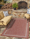 Patio Perimeter Collection Area Rug - Veranda (Rust Red) Rectangle Rust Red  lifestyle 8
