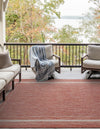 Patio Perimeter Collection Area Rug - Veranda (Rust Red) Rectangle Rust Red  lifestyle 13