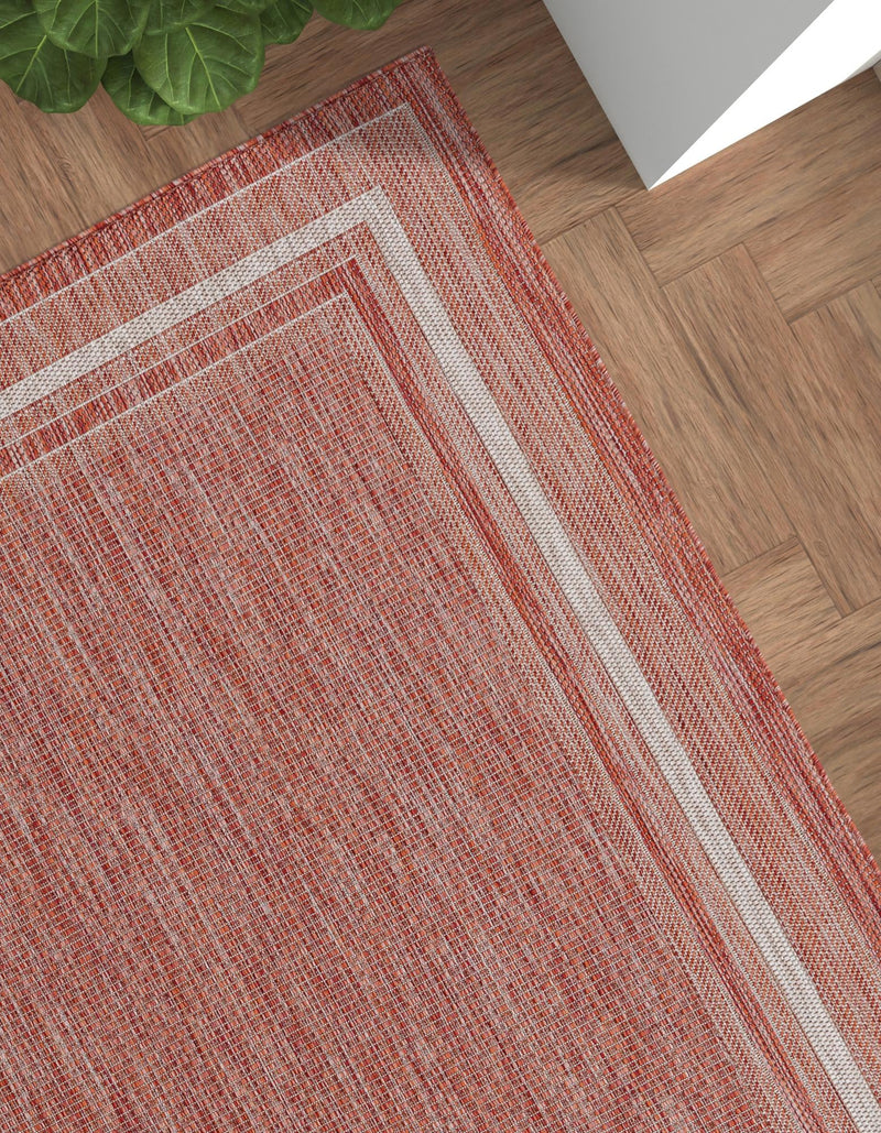 Patio Perimeter Collection Area Rug - Veranda (Rust Red) Rectangle Rust Red  lifestyle 16