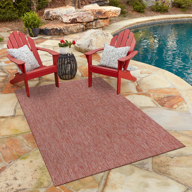 Patio Perfection Collection Area Rug - Veranda (Rust Red) Rectangle Rust Red  lifestyle 0