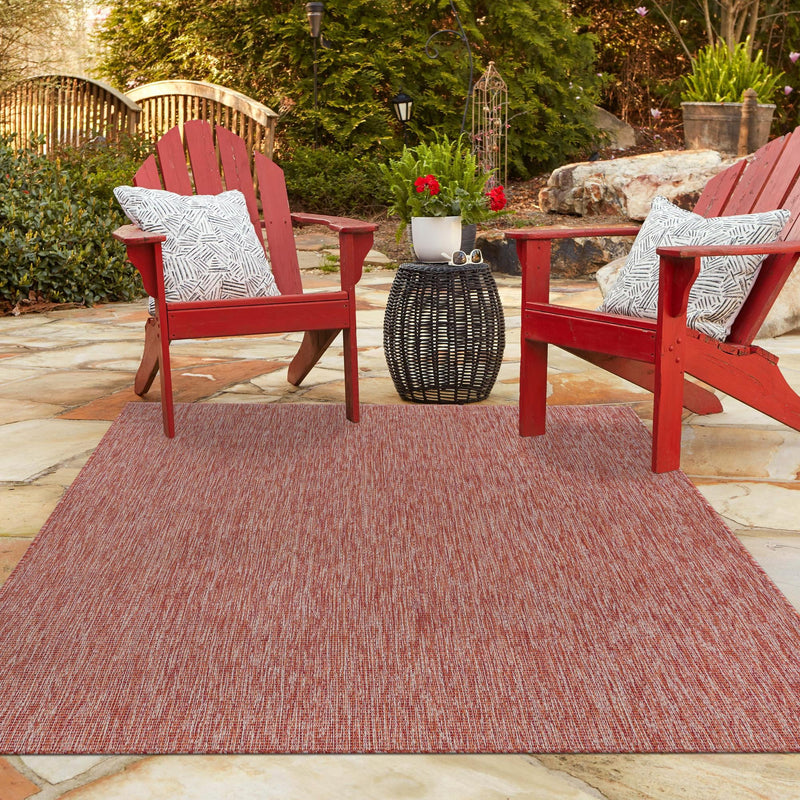 Patio Perfection Collection Area Rug - Veranda (Rust Red) Rectangle Rust Red  lifestyle 4