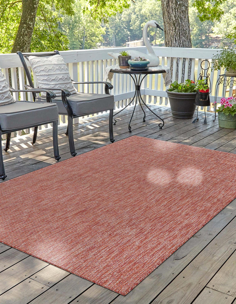 Patio Perfection Collection Area Rug - Veranda (Rust Red) Rectangle Rust Red  lifestyle 7