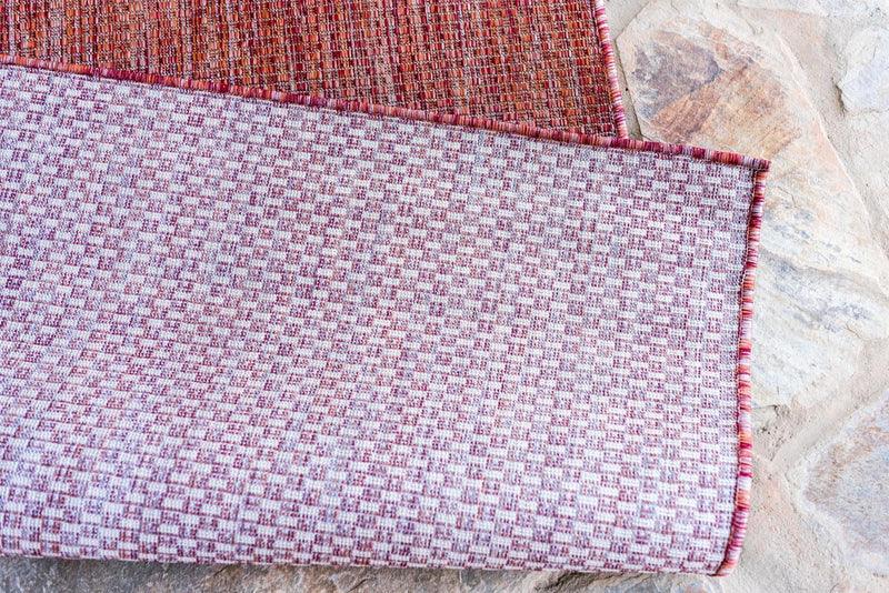 Seaside Serenity Collection Area Rug - Veranda (Rust Red) Rectangle Rust Red  lifestyle 7