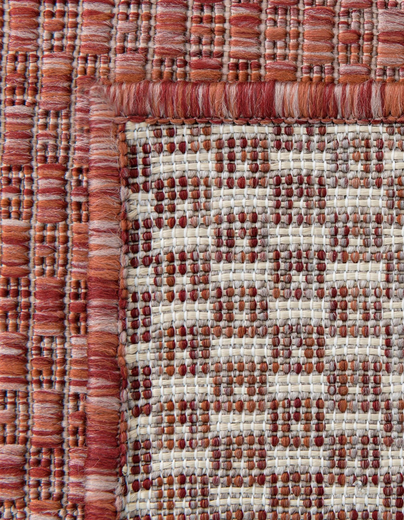 Seaside Serenity Collection Area Rug - Veranda (Rust Red) Rectangle Rust Red  lifestyle 25