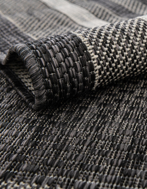 Patio Perimeter Collection Area Rug - Veranda (Black) Rectangle Black  lifestyle 39