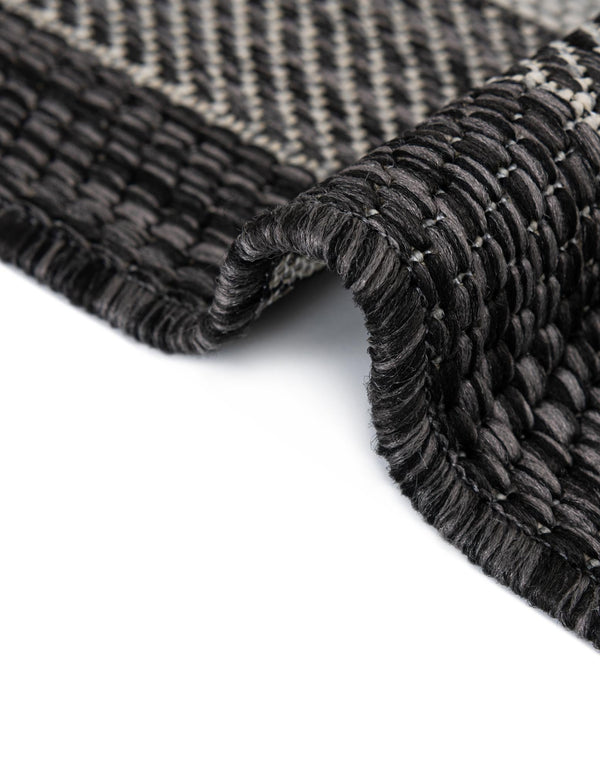 Patio Perimeter Collection Area Rug - Veranda (Black) Rectangle Black  lifestyle 47
