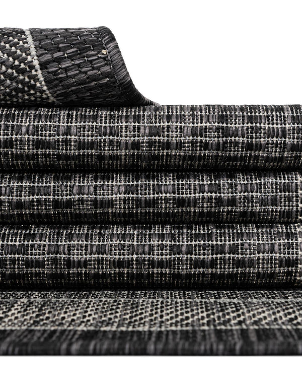 Patio Perimeter Collection Area Rug - Veranda (Black) Rectangle Black  lifestyle 51
