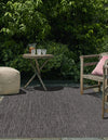 Patio Perfection Collection Area Rug - Veranda (Black) Rectangle Black  lifestyle 5