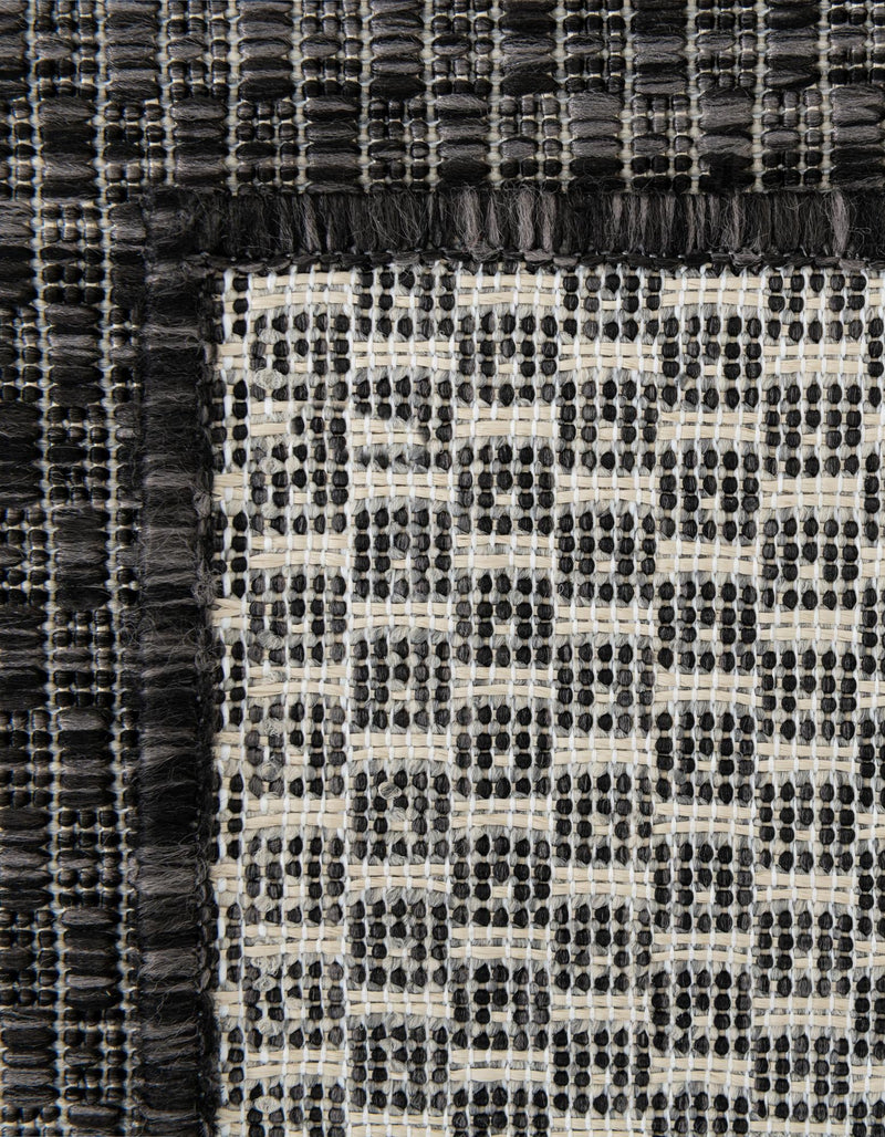 Patio Perfection Collection Area Rug - Veranda (Black) Rectangle Black  lifestyle 11