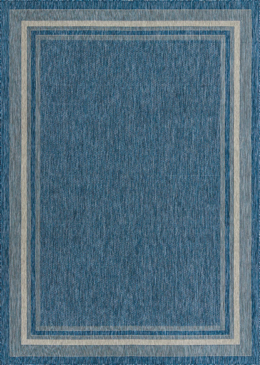 Patio Perimeter Collection Area Rug - Veranda (Blue) Rectangle Blue Main