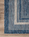 Terrace Fringe Collection Area Rug - Veranda (Blue) Rectangle Blue  lifestyle 42