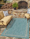 Patio Perimeter Collection Area Rug - Veranda (Aquamarine) Rectangle Aquamarine  lifestyle 5