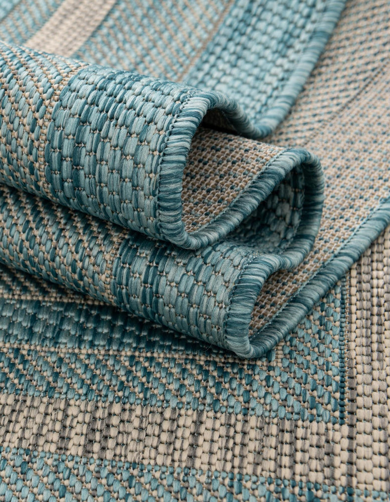 Terrace Fringe Collection Area Rug - Veranda (Aquamarine) Rectangle Aquamarine  lifestyle 24