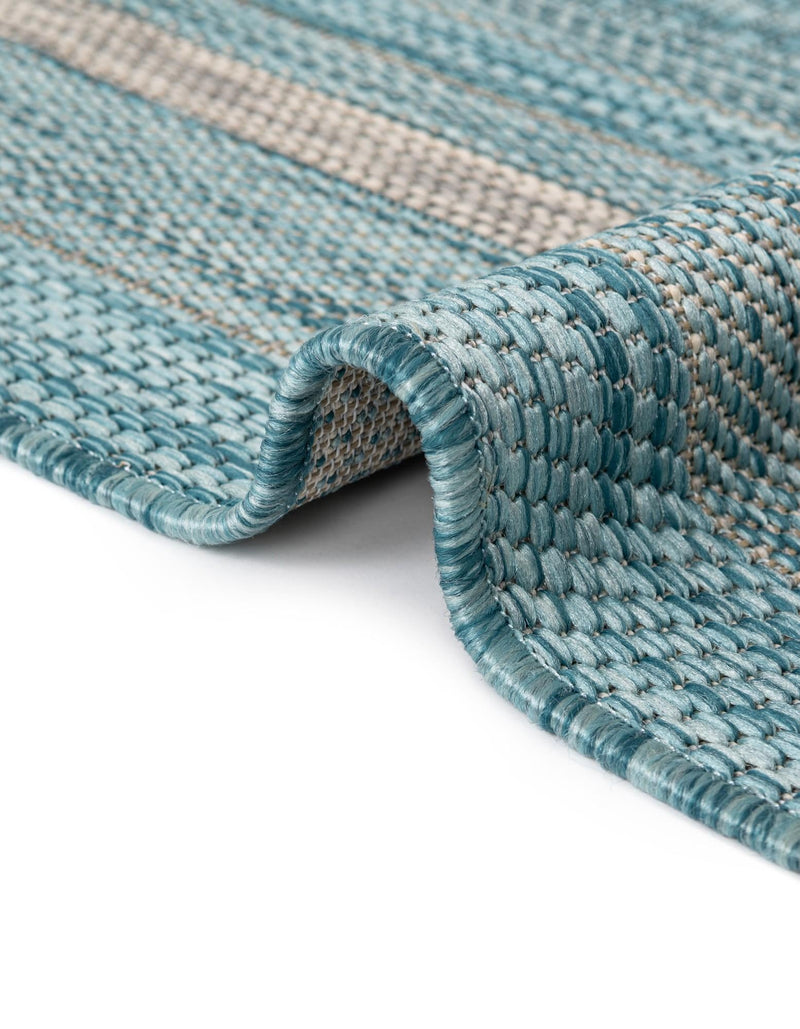 Terrace Fringe Collection Area Rug - Veranda (Aquamarine) Rectangle Aquamarine  lifestyle 25