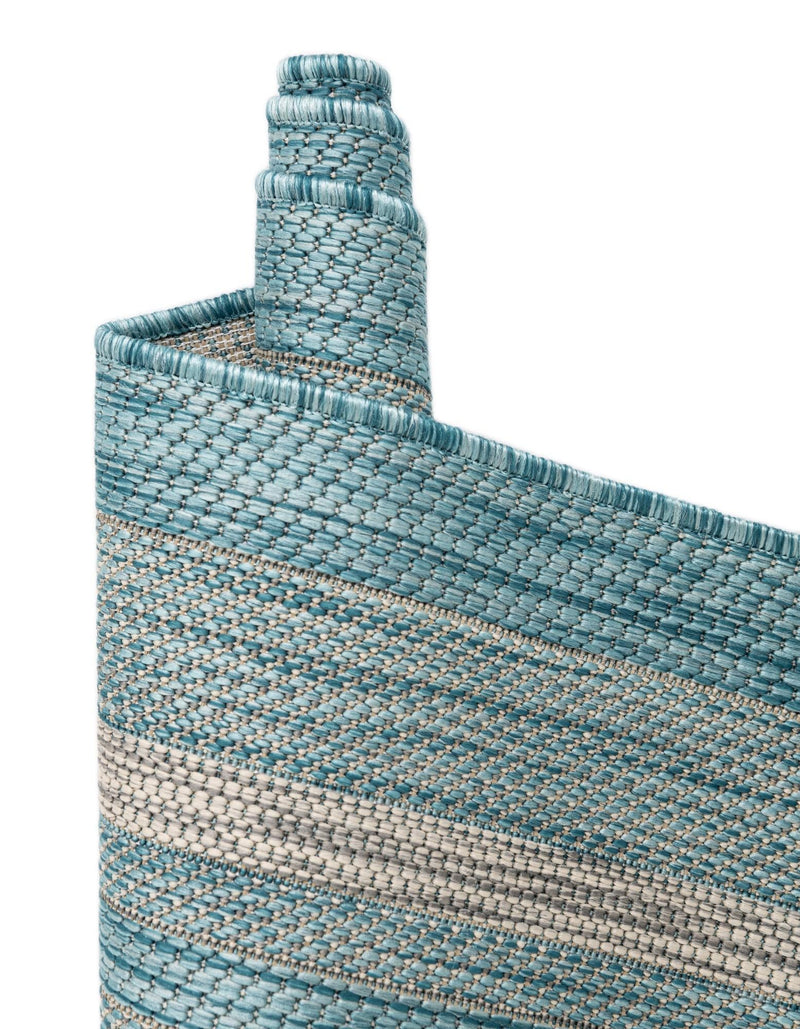 Terrace Fringe Collection Area Rug - Veranda (Aquamarine) Rectangle Aquamarine  lifestyle 26